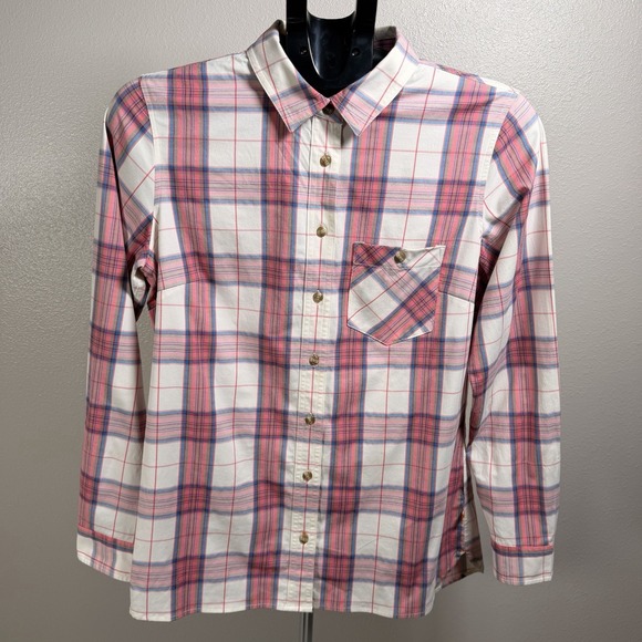 Orvis Tops - Orvis Pink Plaid Flannel Women's‎ XS Western Button Up Shirt